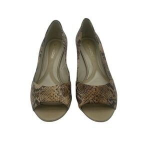 Naturalizer Snakeskin‎ Print Peep Toe Heel Comfortable Shoes 👡 Size 7M